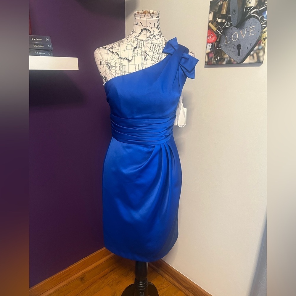 David’s Bridal One Shoulder Short Bridesmaid Dress NWT